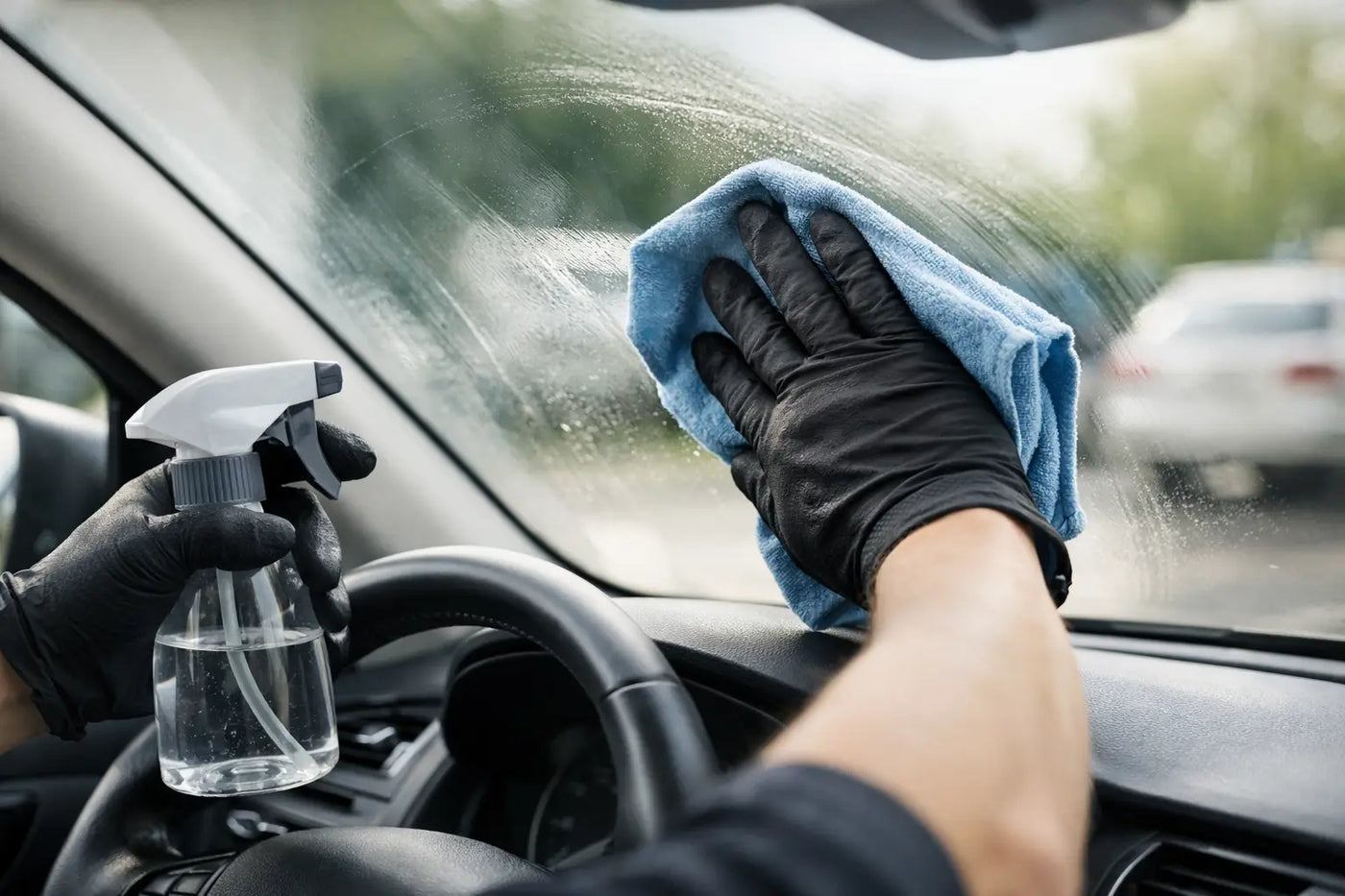 Autoglas binnenkant streeploos reinigen in 6 stappen