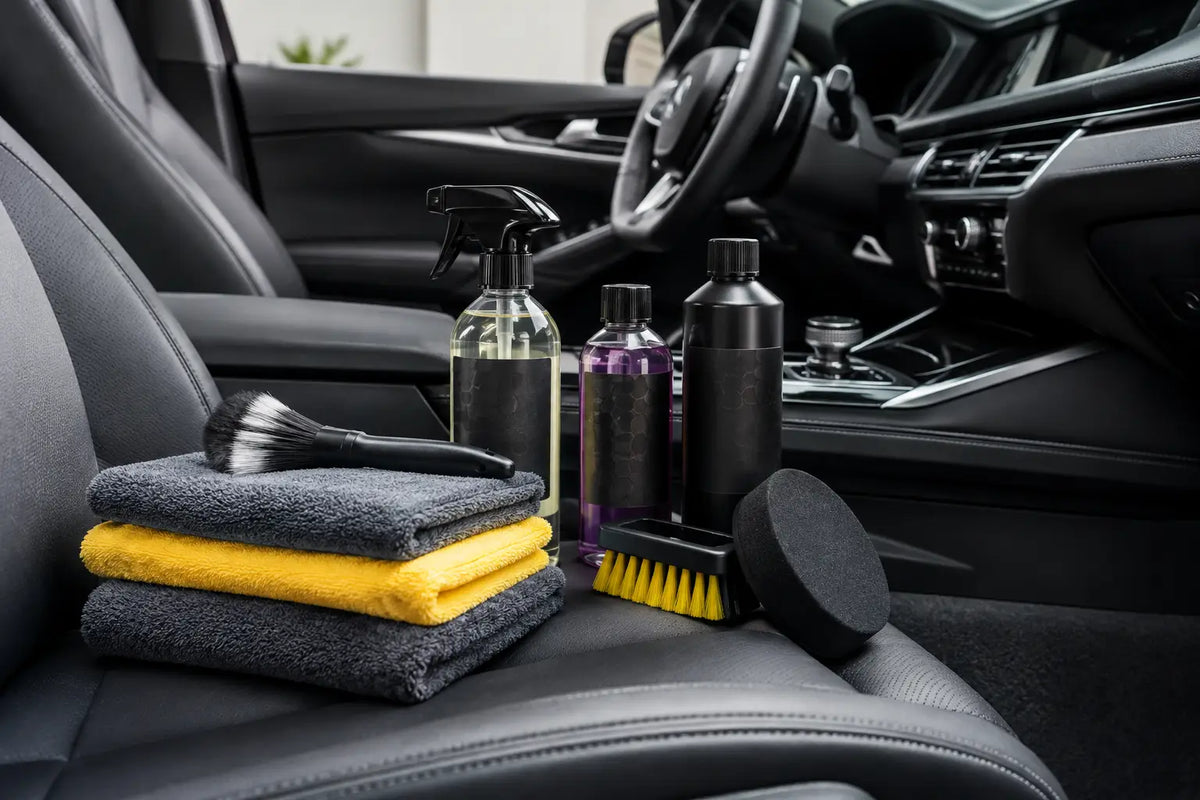 Auto interieurproducten voor een showroominterieur