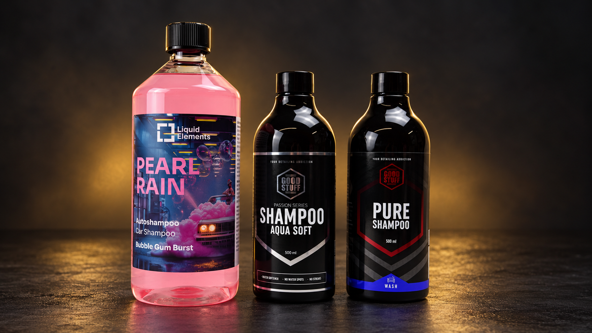 Welke autoshampoo kiezen? Pure Shampoo vs Aqua Soft vs Pearl Rain