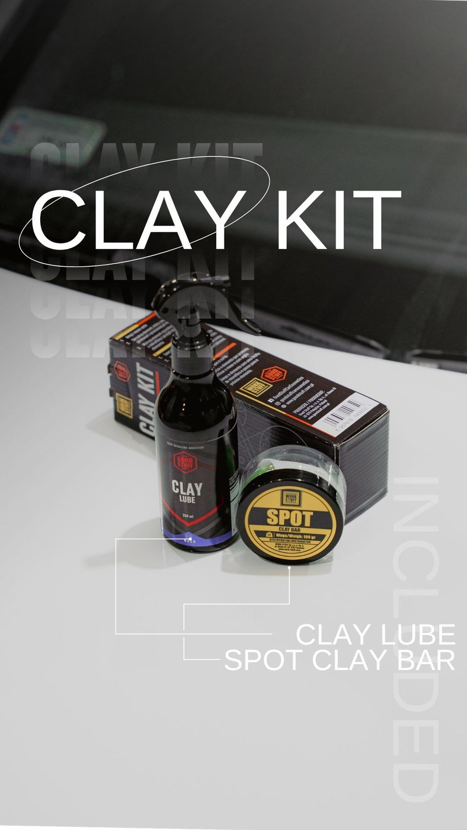 Good Stuff Clay Kit – Clay Bar + Clay Lube voor Lakreiniging