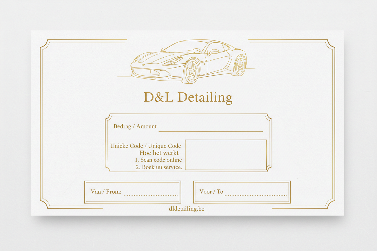 D&L Detailing Cadeaubon