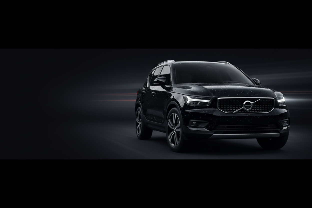 Zwarte Volvo XC40 rechts